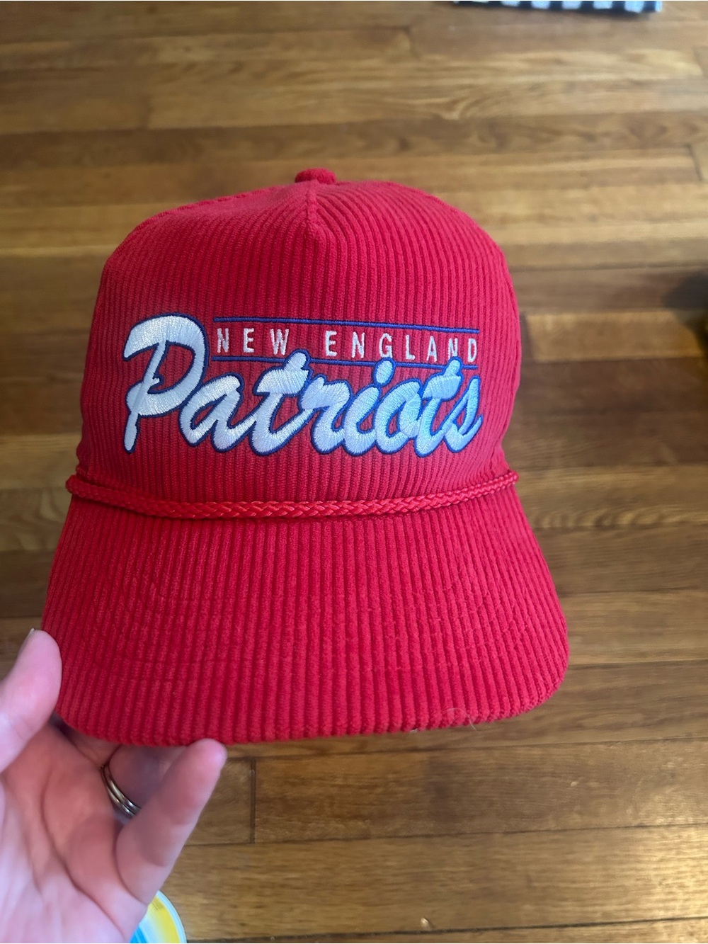 New England Patriots '47 Brand Red Corduroy Rope Snapback Hat Cap - NEW